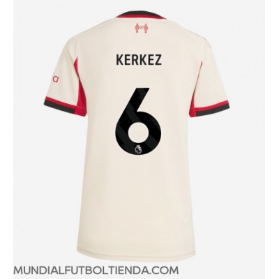Camiseta Liverpool Milos Kerkez #6 Segunda Equipación Replica 2025-26 para mujer mangas cortas Camiseta Liverpool Milos Kerkez #6 Segunda Equipación Replica 2025-26 para mujer mangas cortas